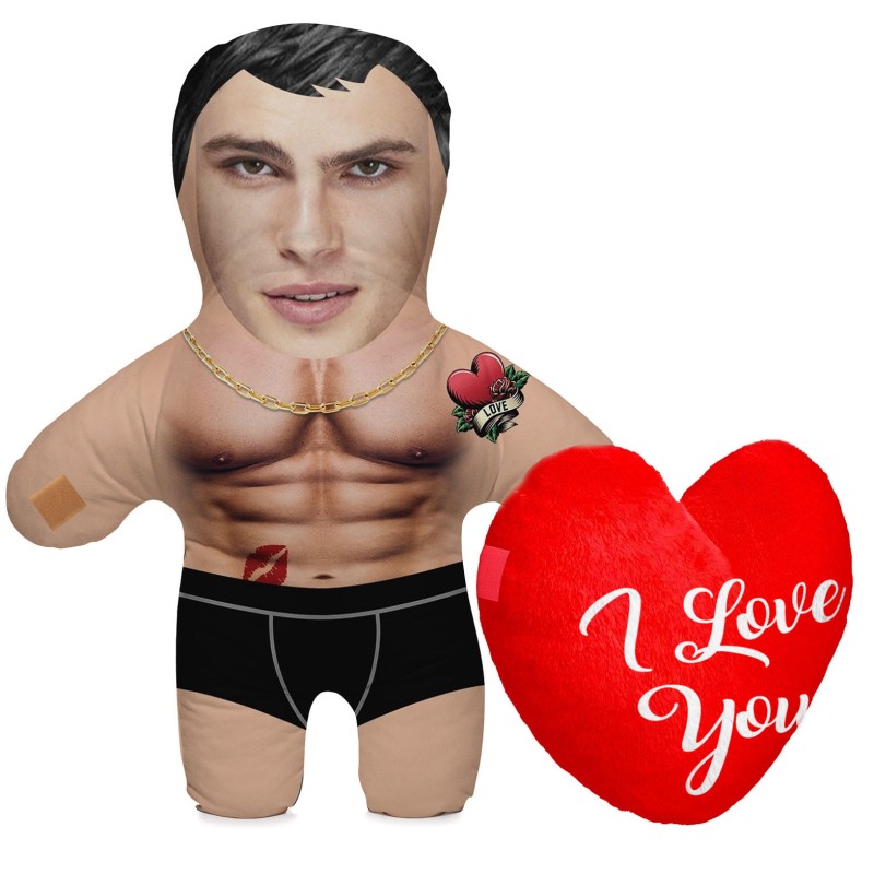 Poduszka lalka 3D ze zdjęciem i pluszowym sercem Lovelas
