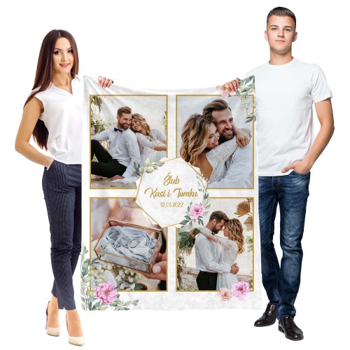 Foto koc 120x150 cm ze zdjęciem fullprint Ślub