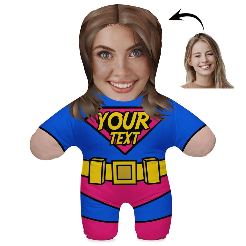 Poduszka lalka 3D z Twoim zdjeciem Super Mom