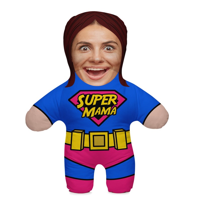 Poduszka lalka 3D z Twoim zdjeciem Super Mom
