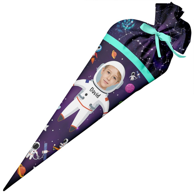 Tyta róg obfitości ze zdjęciem dla pierwszoklasisty Astronauta