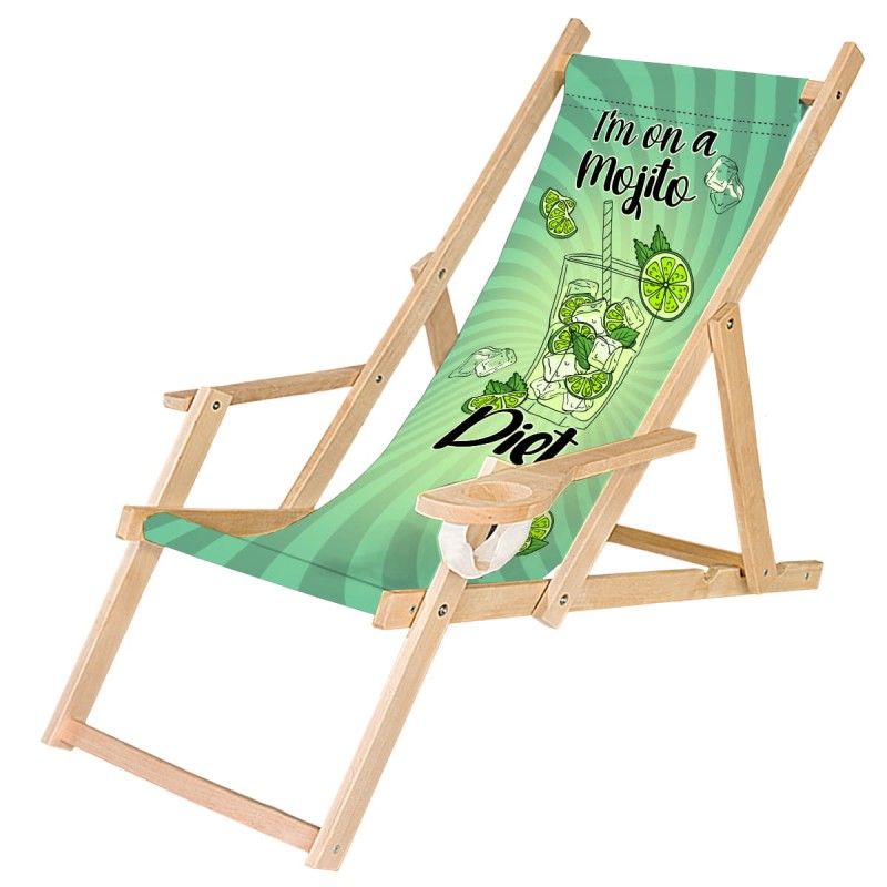 Leżak ogrodowy z podłokietnikiem Mojito Diet