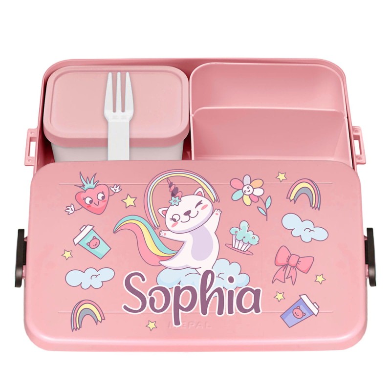 Lunch BOX Śniadaniówka Pojemnik MEPAL 1,5 L Wzór Unicorn Cat