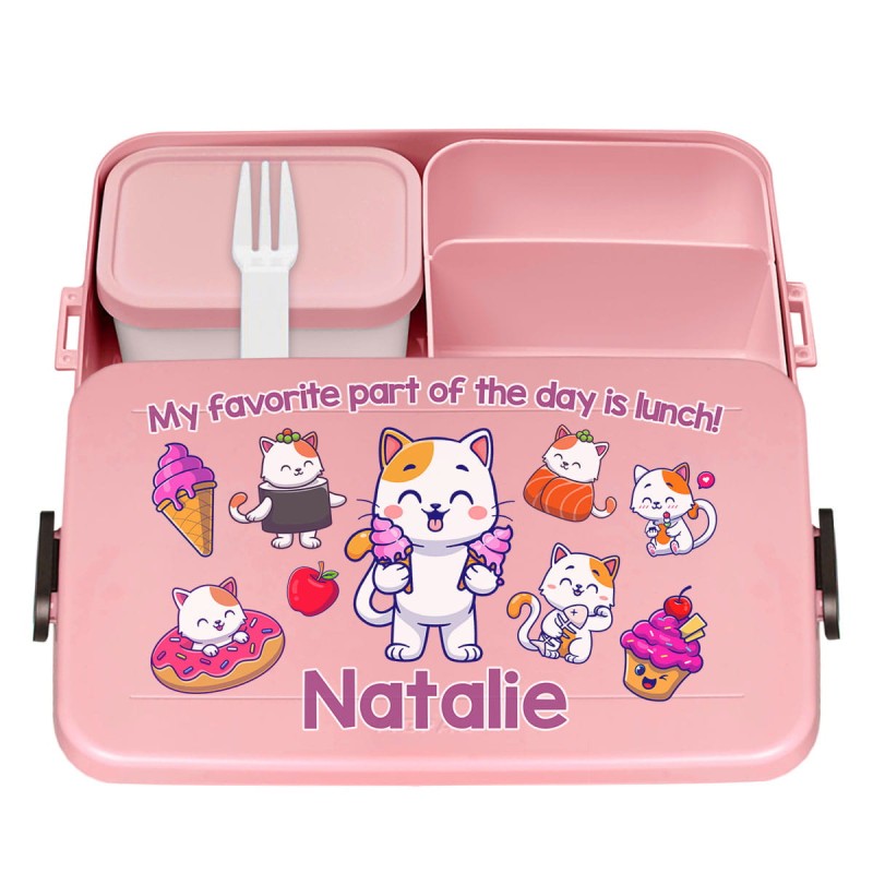 Lunch BOX Śniadaniówka Pojemnik MEPAL 1,5 L Wzór Kitties