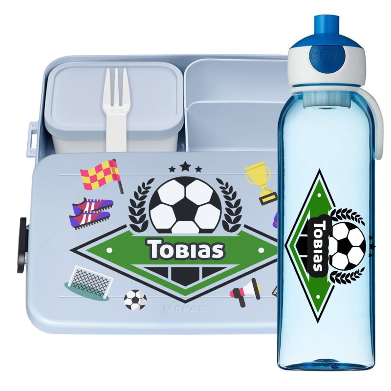 Zestaw śniadaniowy L Bento + Bidon Football