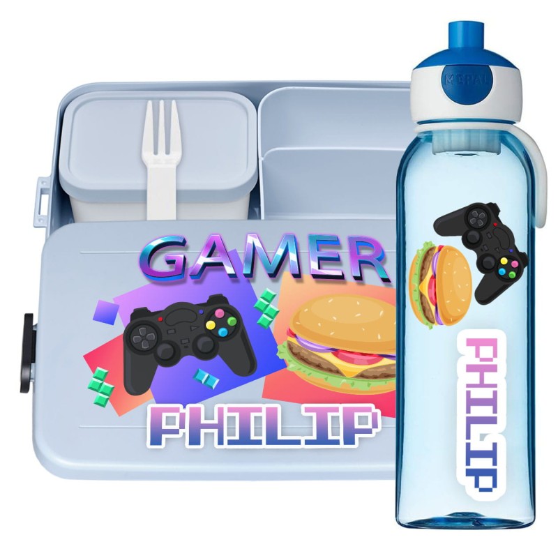 Zestaw śniadaniowy L + Bidon Gamer