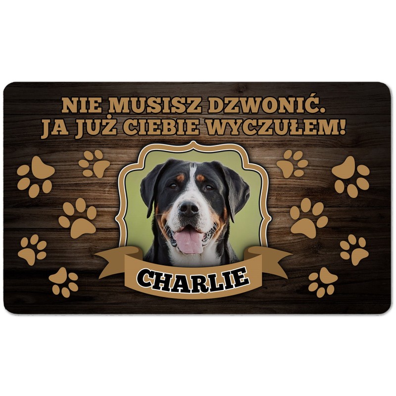 Personalizowana Wycieraczka pod drzwi 45x75 Nie Dzwoń, Czuję!