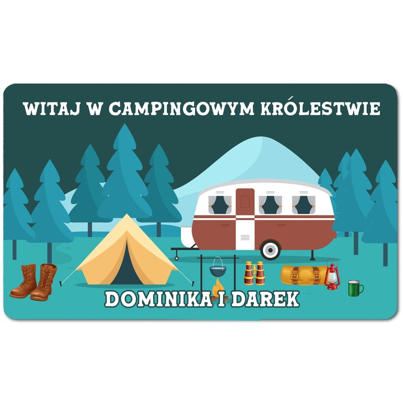 Wycieraczka Campingowe Królestwo + Twoje Imię