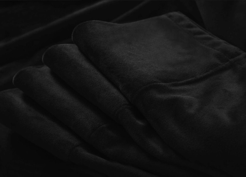 Okrągła Poduszka Welwet | Bocianie Gniazdo Czarny Velvet