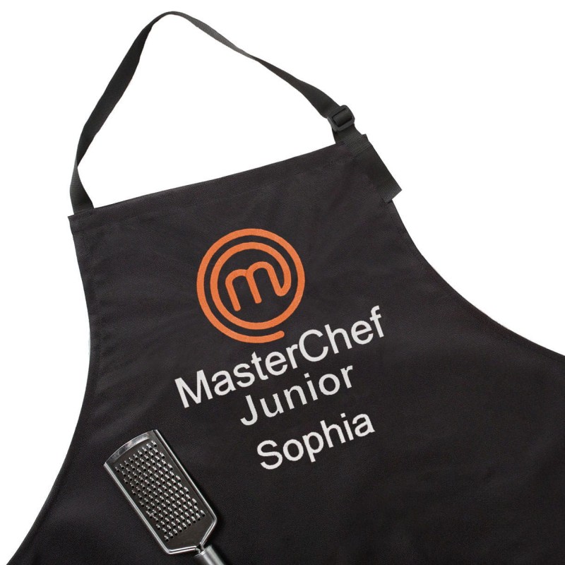 Dziecięcy Haftowany Fartuch Kuchenny Masterchef Junior + Twoje Imię