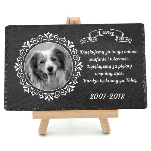 Płyta kamienna personalizowana Dog Memo