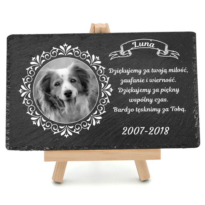 Płyta kamienna personalizowana Dog Memo