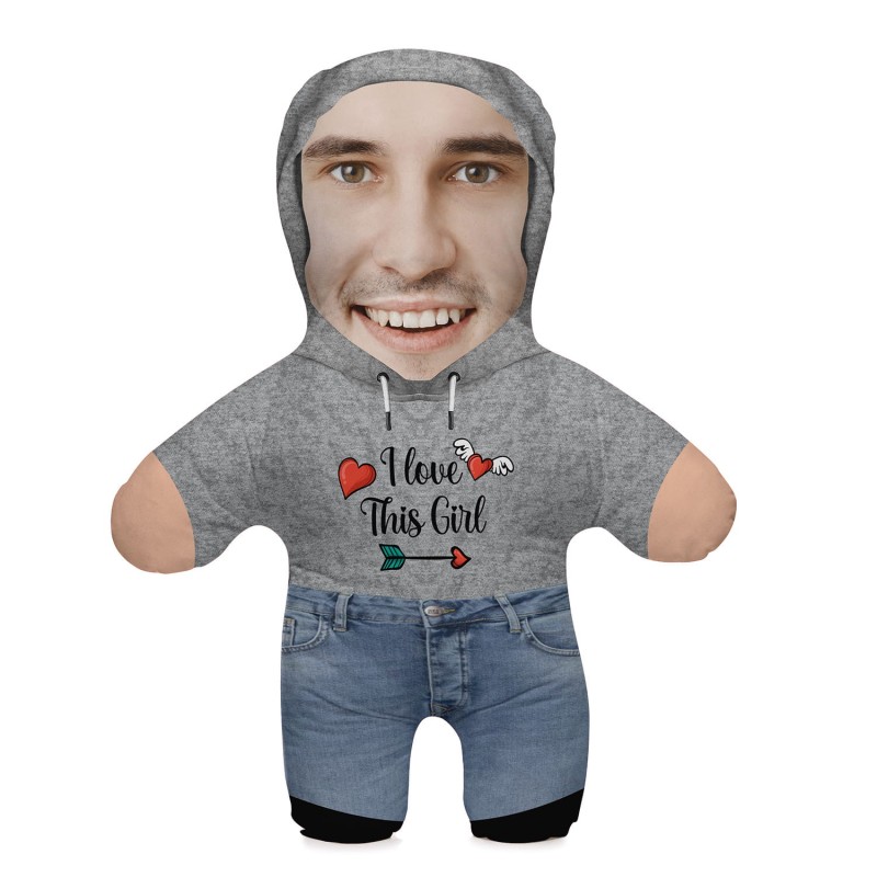 Poduszka lalka 3D z Twoim zdjeciem Chłopak w Bluzie