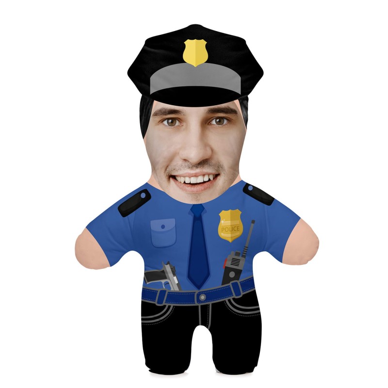 Poduszka lalka 3D z Twoim zdjeciem Policjant