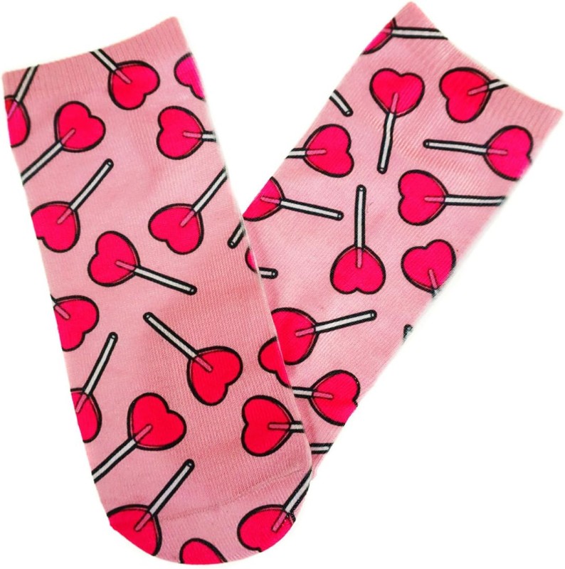 Śmieszne skarpetki damskie Stopki Lollipop Hearts