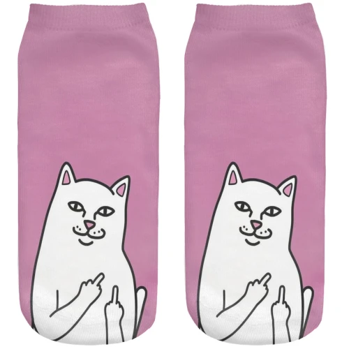 Śmieszne skarpetki damskie Stopki Fuck Cat 2