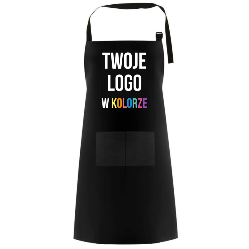 Fartuszek fryzjerski z twoim kolorowym logo fullprint