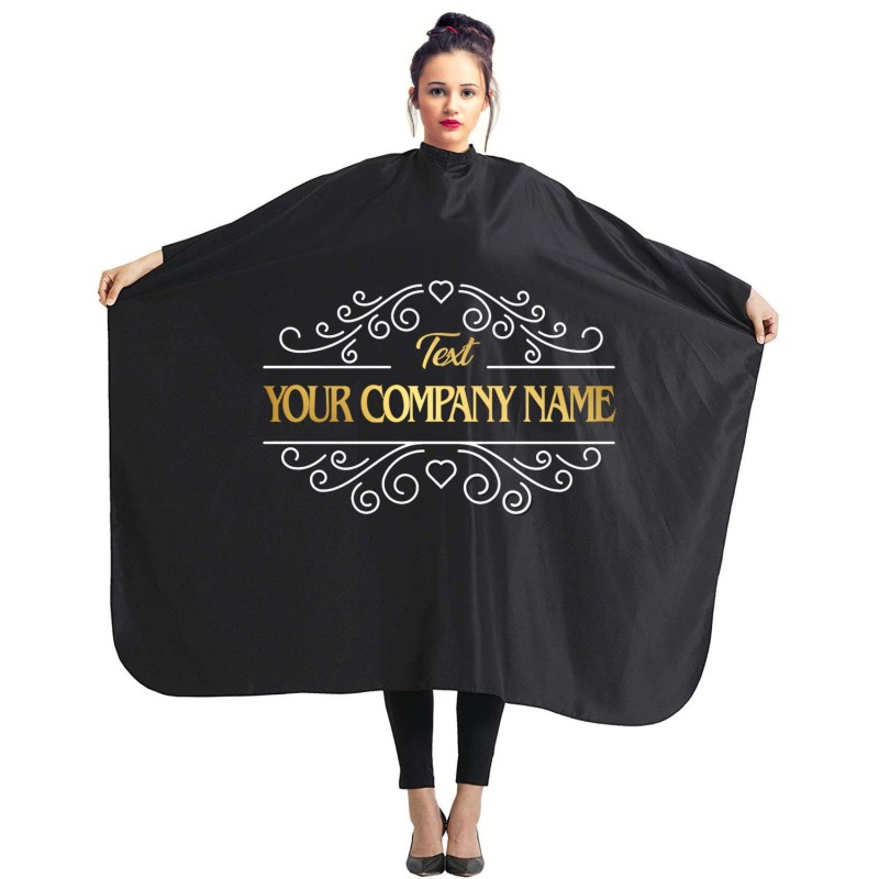 Peleryna fryzjerska Personalizowana Wzór Ozdobna Ramka Your Company