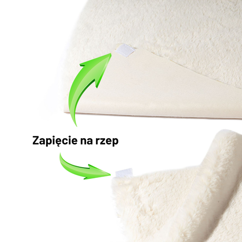 Koc Pod Choinkę, Pluszowy Dywan 150 cm | Szary jednolity