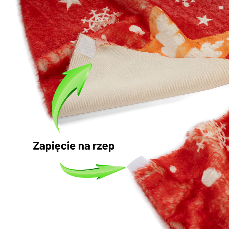Koc Pod Choinkę, Pluszowy Dywan 120 cm | Pierniki NEW
