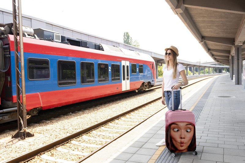 Pokrowiec na walizkę S z własnym zdjęciem Personalizowany