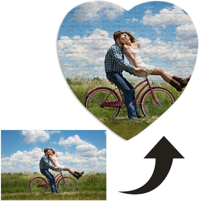Puzzle ze zdjęcia 75 elementów SERCE