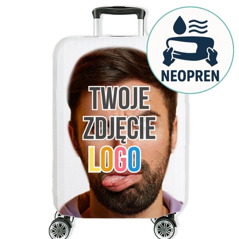 Pokrowiec neoprenowy na walizkę L z własnym zdjęciem Personalizowany