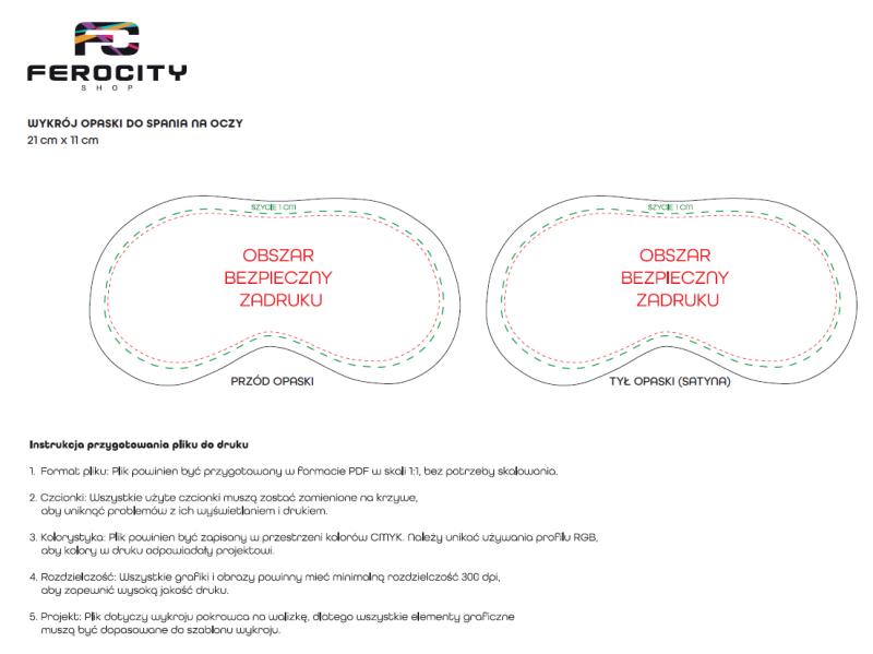 Opaska na oczy do spania ze zdjęciem logo