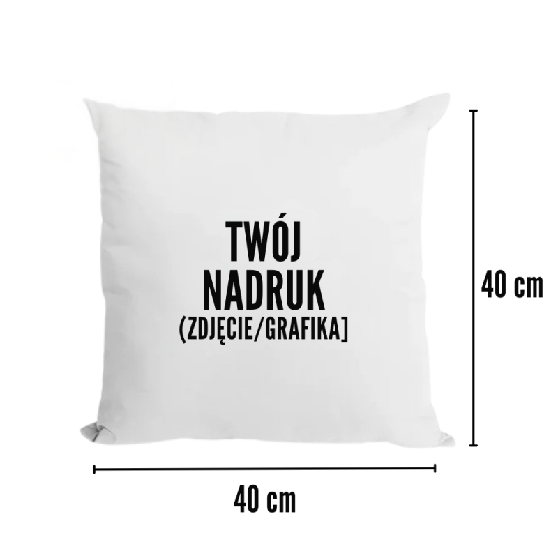 FOTO PODUSZKA ze Zdjęciem | 40 x 40 Dwustronna