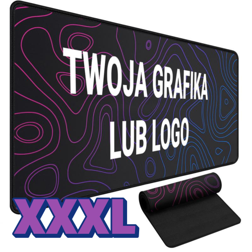 Personalizowana podkładka pod mysz 90x60 cm z własną grafiką | XXXL