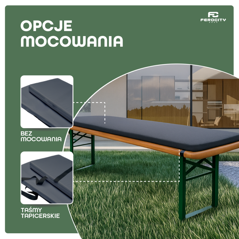 Poduszka na ławkę ogrodową Savana Ciemna