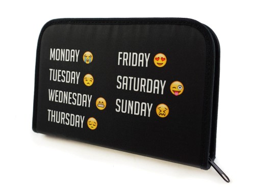 Piórnik Dwuklapowy Rozkładany Emoji Week