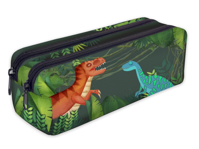 Piórnik szkolny podwójny Dinoworld