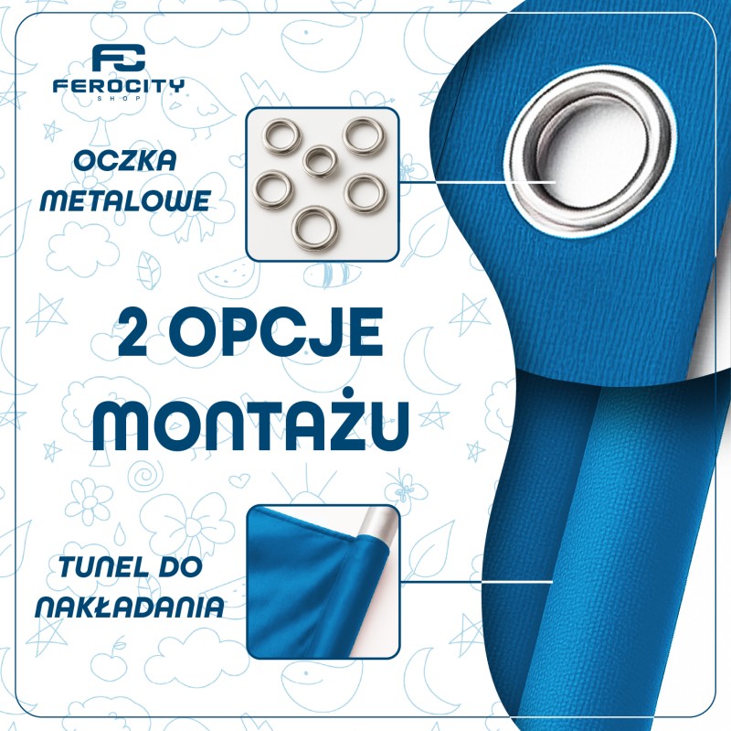 Flaga z oczkami metalowymi i tunelem do nakładania, dwie opcje montażu