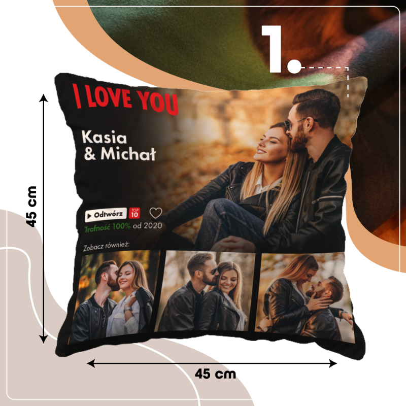 FOTO PODUSZKA ze Zdjęciem | 45x45 Efekt Netflix