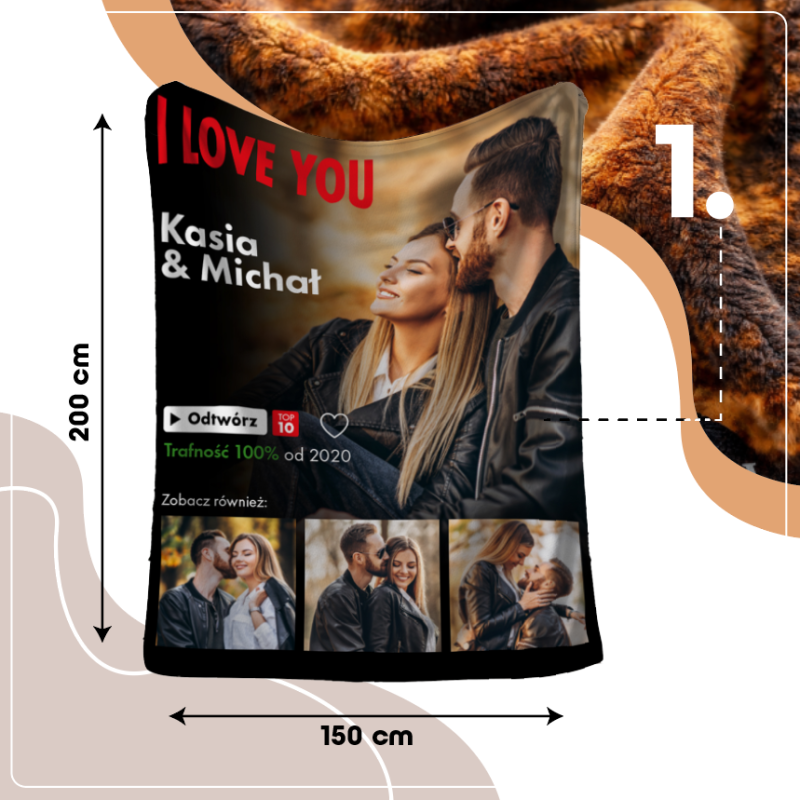 Foto koc 200x150 cm ze zdjęciem Netflix