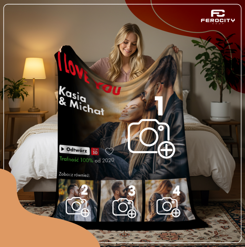Foto koc 200x150 cm ze zdjęciem Netflix