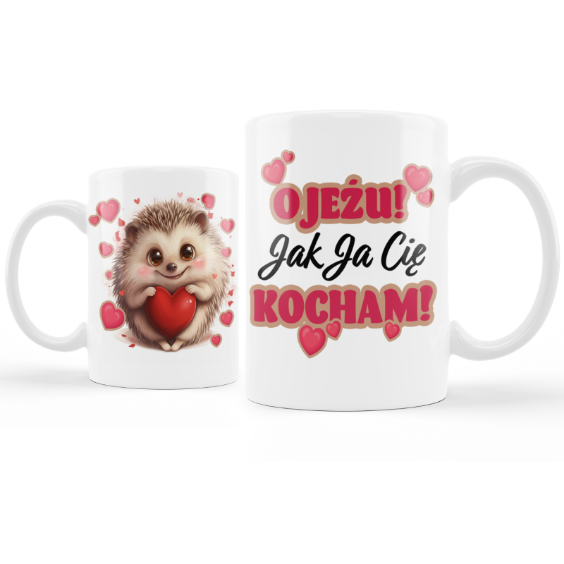 Kubek walentynkowy O JEŻU