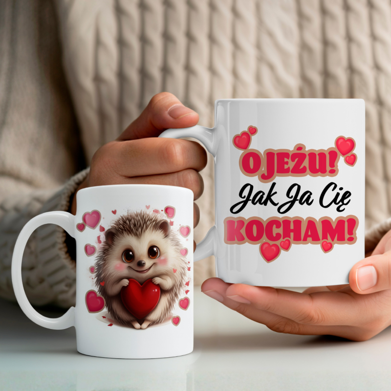 Kubek walentynkowy O JEŻU