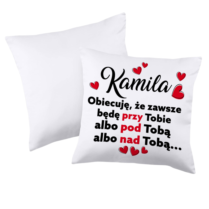 Poduszka Walentynkowa 45x45 z personalizacją imienia