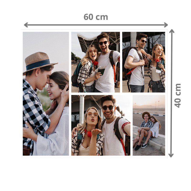 Foto obraz na płótnie kolaż 5 zdjęć 40x60 cm