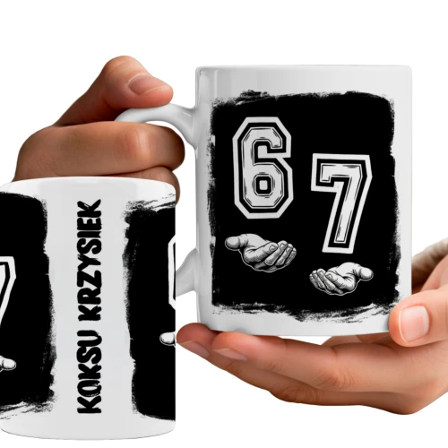 Kubek 67 six seven z imieniem