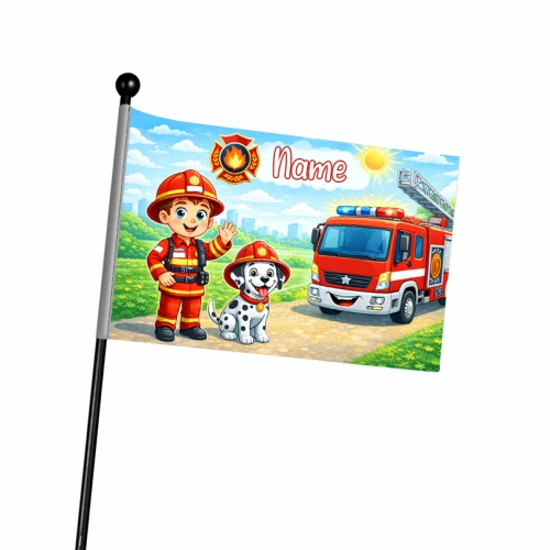 Flaga na rower Chorągiewka Firefighter