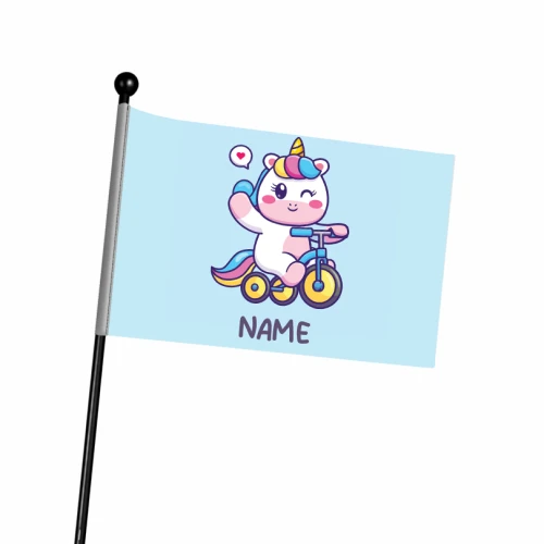 Flaga na rower Chorągiewka Unicorn