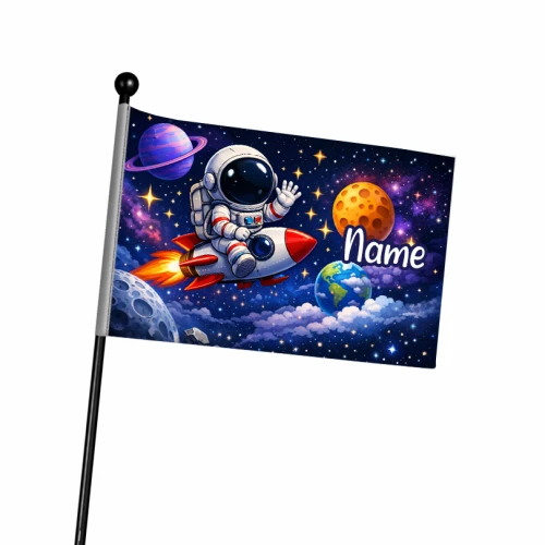 Flaga na rower Chorągiewka Astronaut Cosmos