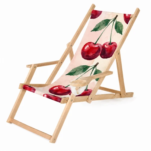 Leżak z uchwytem na napoje Cherry