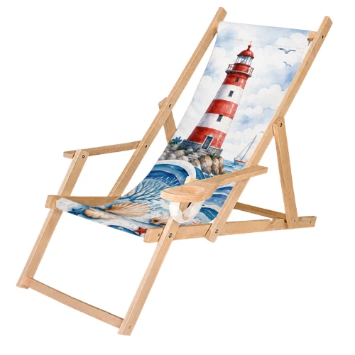 Leżak z uchwytem na napoje Sea Coast