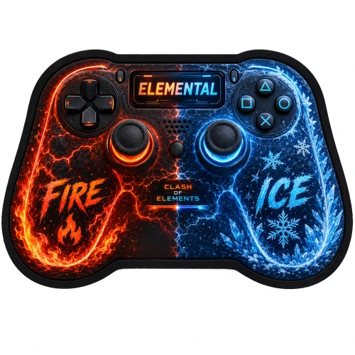 Podkładka Gamingowa pod Mysz XXL 60x40 Fire and Ice