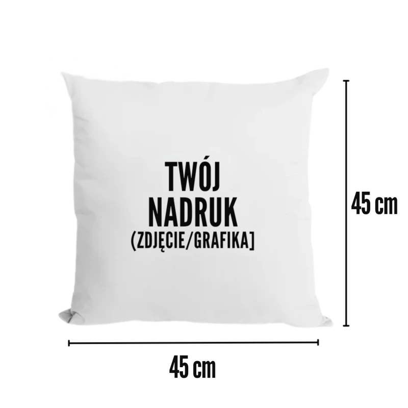 FOTO PODUSZKA ze Zdjęciem | 45x45 Twoje Zdjęcie i Tekst