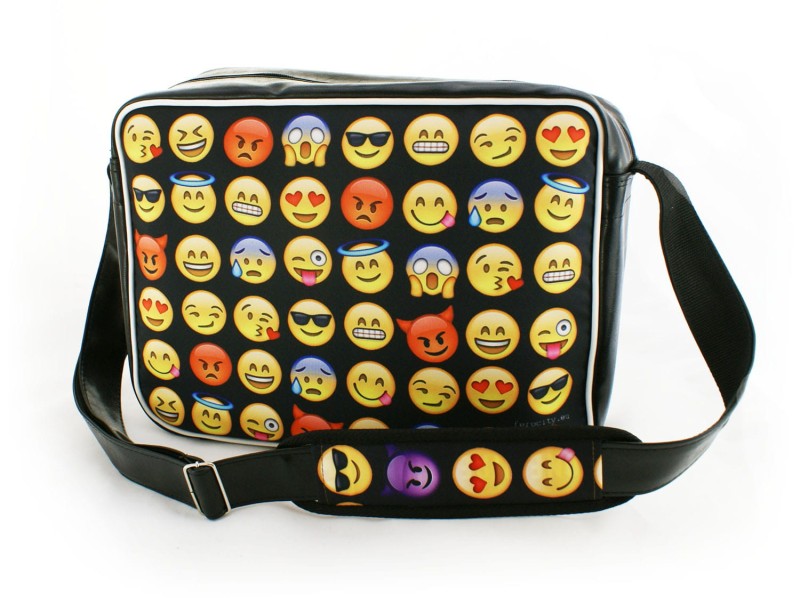 Torba listonoszka skórzana Emoji